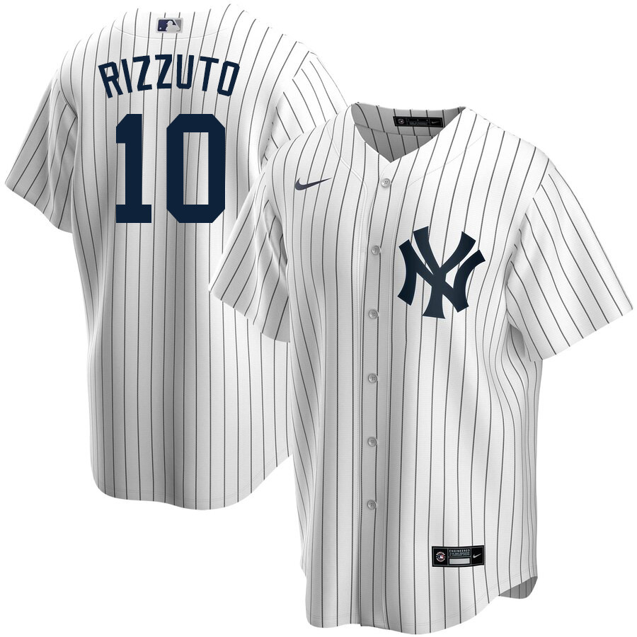 2020 Nike Men #10 Phil Rizzuto New York Yankees Baseball Jerseys Sale-White